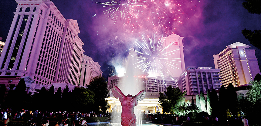 The luxurious Caesars Palace offers a plethora of amenties, as well as a two-story conference center featuring two 51,000 sf pillarless ballrooms. Photo courtesy of Caesars Entertainment