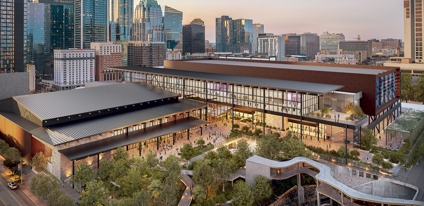 The new Austin Convention Center, known as Unconventional ATX, will nearly double the meeting and event space to 620,000 total sf. It will also be the world’s first zero-carbon-certified convention center and highlight culture and art.