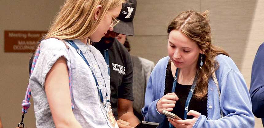 Apps can include wayfinding information to help attendees determine the location of their next event, as well as schedules for more information about upcoming events.