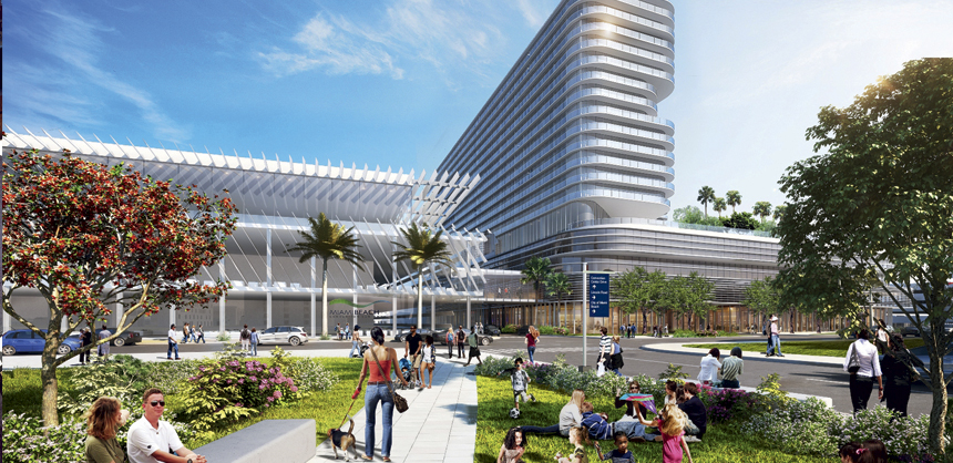 The Grand Hyatt Miami Beach will offer 800 guestrooms and 90,000 sf of meeting and event space a few blocks from the ocean when it opens in 2027.