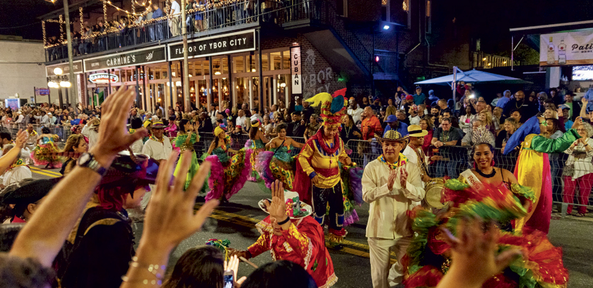 Every February, the Knights of Sant’ Yago Knight Parade makes its way down 7th Avenue in Ybor City in Tampa celebrating Latin culture.