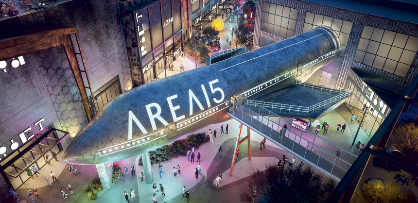 AREA 15, an immersive entertainment destination, has many unique spaces, including a decommissioned Boeing 747.