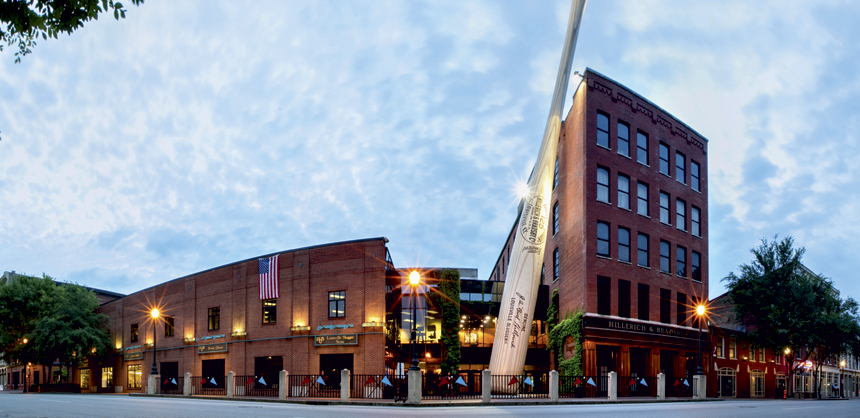 Kentucky’s Louisville Slugger Museum & Factory offers tours, custom bourbon experiences at Barrels & Billets or seated dinner in The Skybox.  Photo courtesy of Louisville Tourism