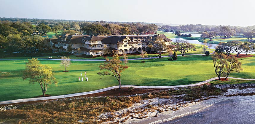 The Lodge, one of four housing options at Sea Island Resort on Georgia’s coast.