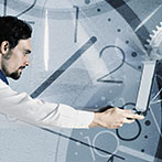 Businessman overload appointments