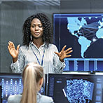 Chief Project Engineer Holds Briefing for a Team of Scientists t