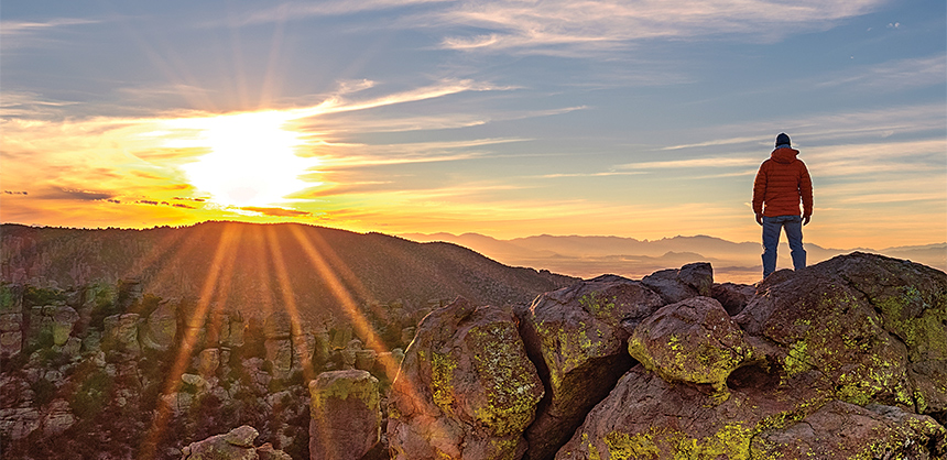 Arizona offers countless beautiful scenes, such as this winter sunset in the Chiricahua National Monument, located 120 miles southeast of Tucson.