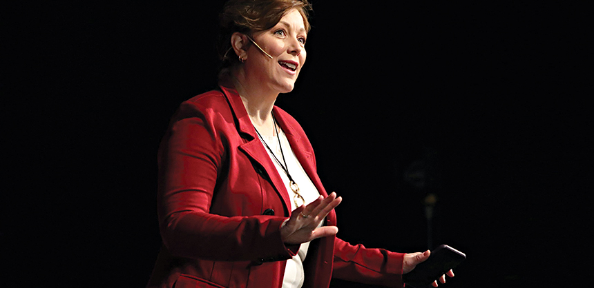 Julie Holmes, a technology and innovation strategist, suggests planners force virtual attendees to “engage all of the senses”. Photo courtesy of Julie Holmes