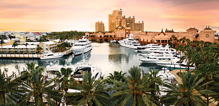 Atlantis, Paradise Island’s Ocean Club Golf Course offers an 18-hole, par 72 championship course stretching 7,100+ yards.