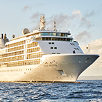 View of the Silver Whisper cruising in the Caribbeans.