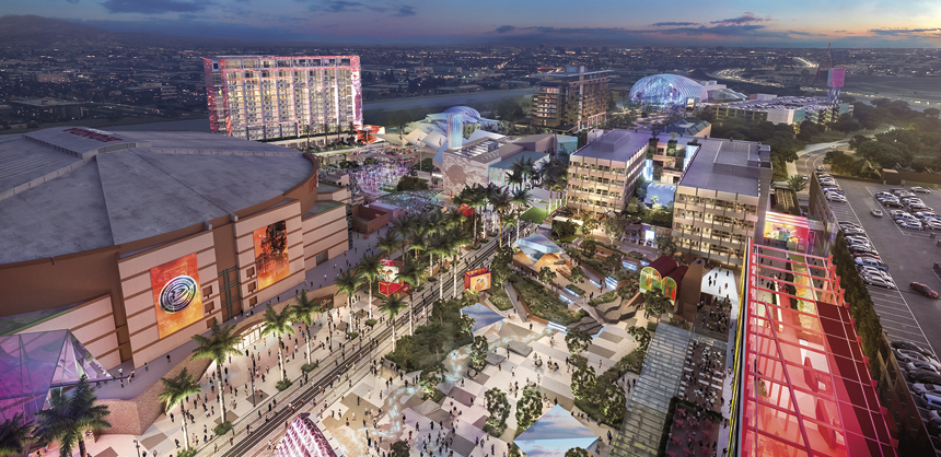 Anaheim’s OCVIBE, currently under construction, is a lifestyle and entertainment district that will be perfect for events.