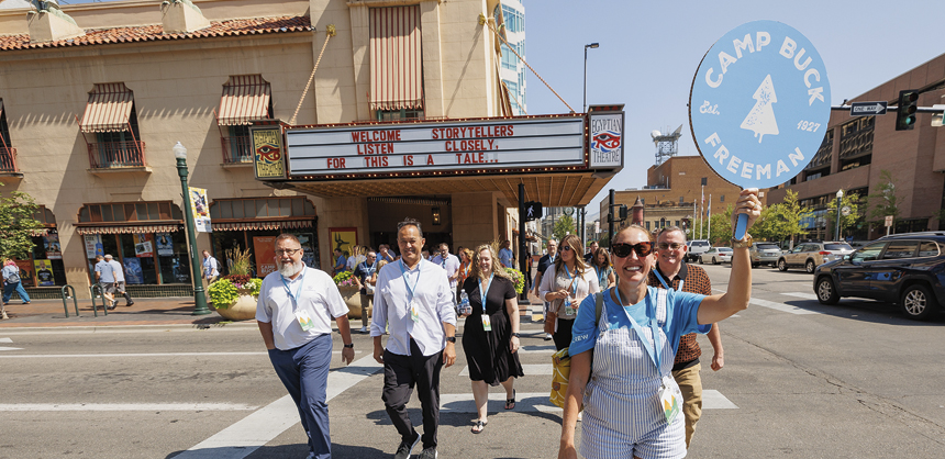 The Freeman Company coordinated with Visit Boise to create a summer camp atmosphere downtown for their Camp Buck event.