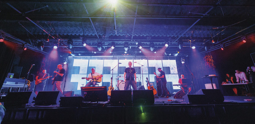 The Exhibitionists band performed after hours at The Tree Fort Music Hall in Boise during the Camp Buck event.