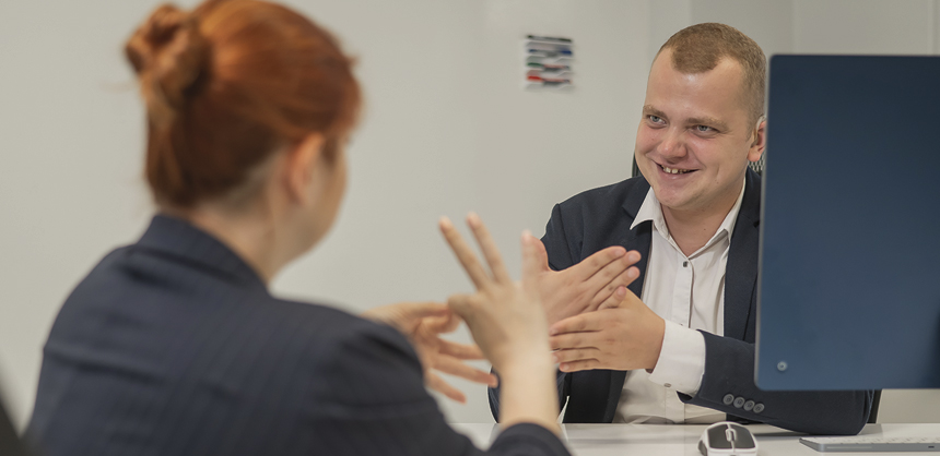 Having someone on hand to do ASL or translate when needed is important. Photo courtesy of Credit: Михаил Решетников