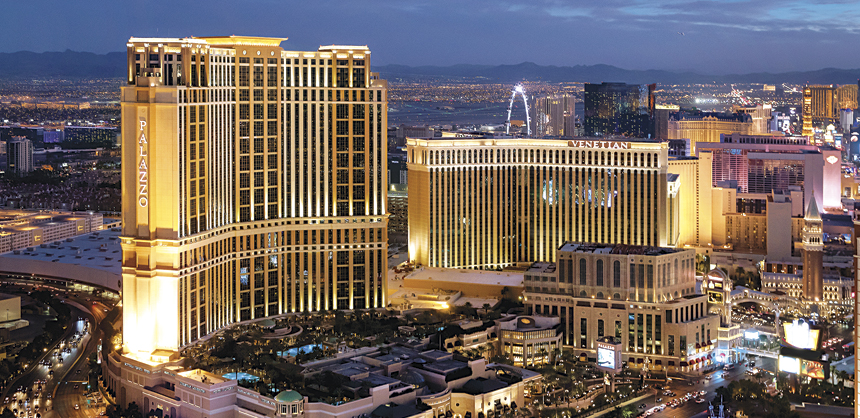 The Venetian and The Palazzo are just two of the luxurious resorts on The Strip.