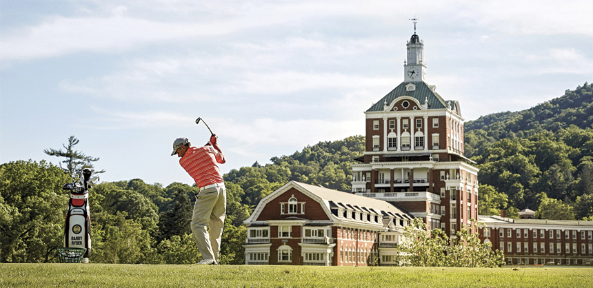 The Omni Homestead Resort & Spa offers two championship golf courses, including the nation’s oldest first tee in continuous use.