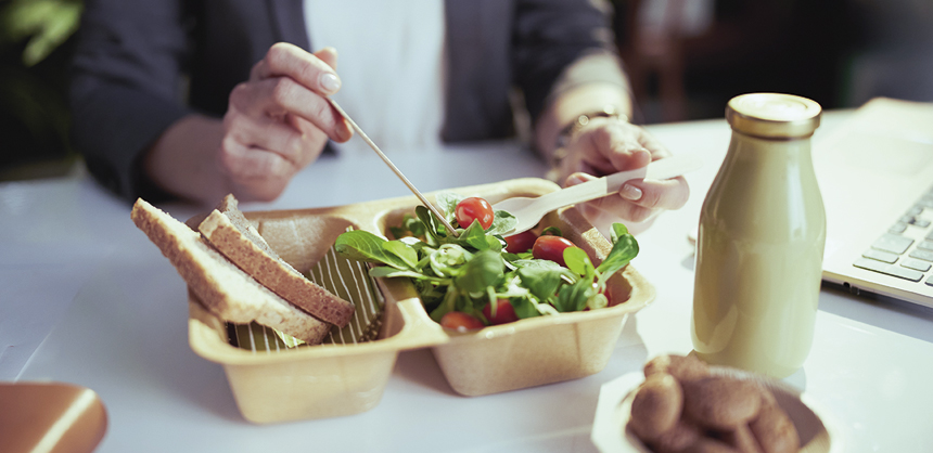 Locally sourced food, recyclable containers and reusable bottles are all still part of building sustainability into event planning. Photo courtesy of Alliance