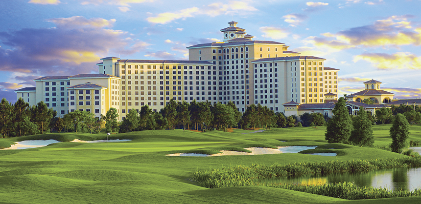 Rosen Shingle Creek, with its championship golf course, is one of the largest independent convention hotels in the country.