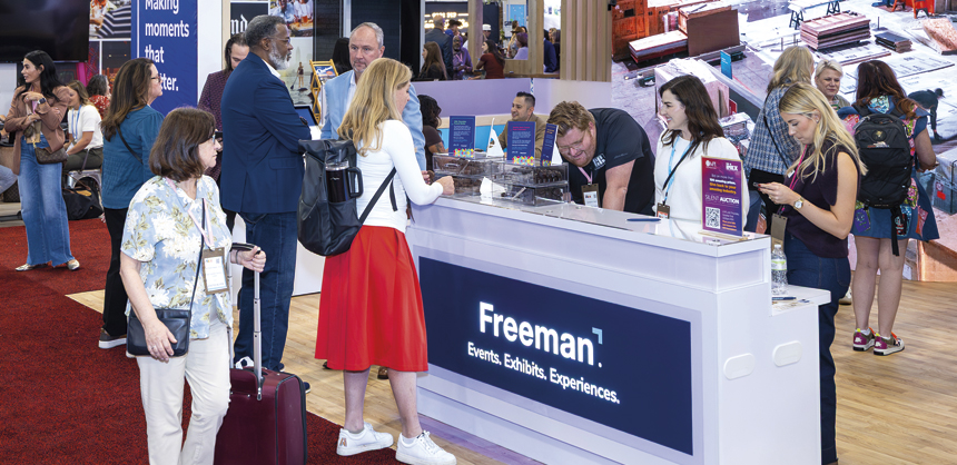 Trade shows offer potential buyers the opportunity to learn about products in a way they cannot do online. Photo courtesy of Freeman