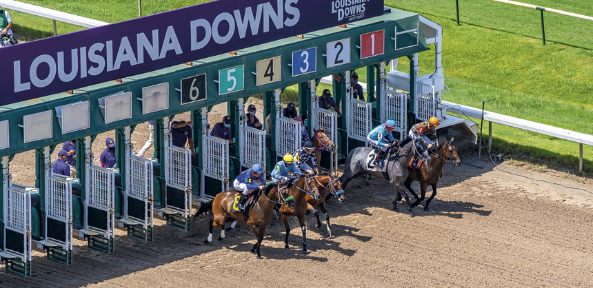 Louisiana Downs, in Bossier City, offers horse racing action and more than 26,000 sf of meeting and event space. Photo courtesy of Visit Shreveport-Bossier