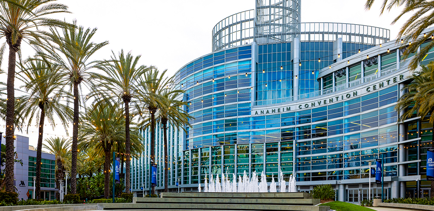 The 1.8 million sf Anaheim Convention Center is the largest convention and exhibit facility on the West Coast.