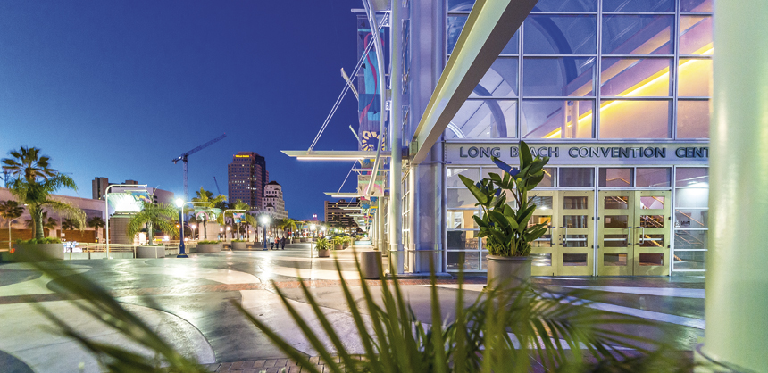 The Long Beach Convention Center has more than 40,000 sf of meeting and exhibit space. Photo courtesy of Long Beach Convention & Visitors Bureau