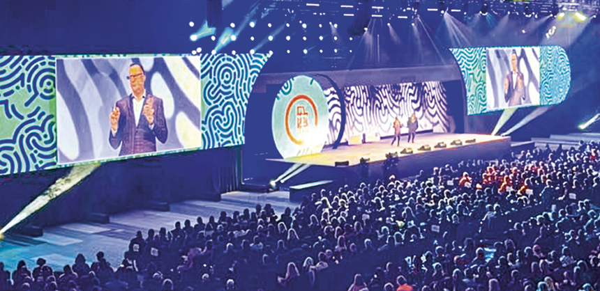 An LED wall can dramatically change the tone of an event. Photo Courtesy of Encore Global