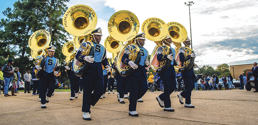 Southern University's Human Jukebox Marching Band in Baton Rouge