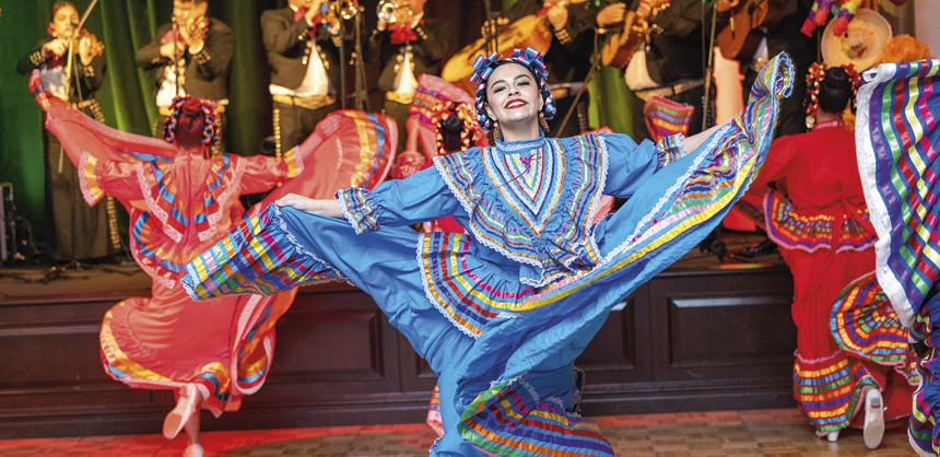 Mexican-inspired folkloric dancers celebrate San Antonio’s rich cultural heritage. Photo Courtesy of Tarin Wilson