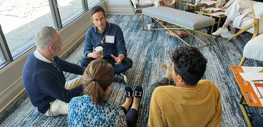 Attendees engage one-on-one at Cadence reunion event. Photos courtesy of Ashley Case